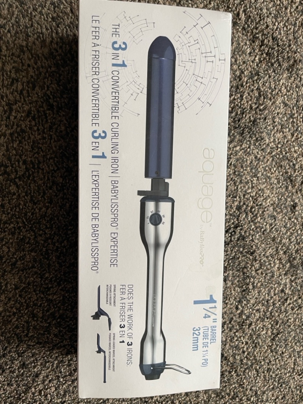 BaByliss 3-in-1 Styling Iron in Blue and Silver